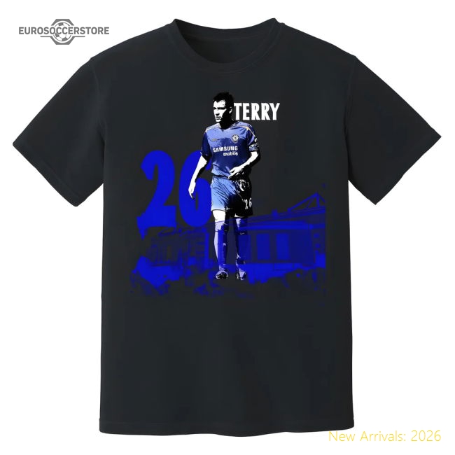 John Terry Chelsea Premier League Legend T-Shirt (Black)-Football Jersey Hub
