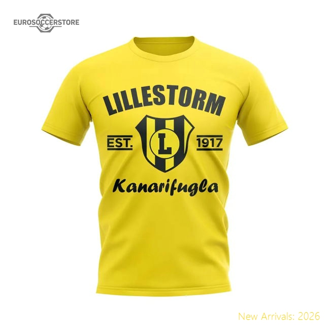 Lillestorm Established Football T-Shirt (Yellow)-Football Jersey Hub