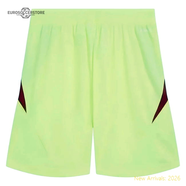 2025-2026 Arsenal Home Goalkeeper Shorts (Yellow)-Football Jersey Hub