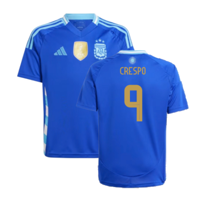 2024-2025 Argentina Away Shirt (Kids) (CRESPO 9)-Football Jersey Hub