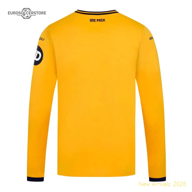 2024-2025 Wolves Long Sleeve Home Shirt-Football Jersey Hub