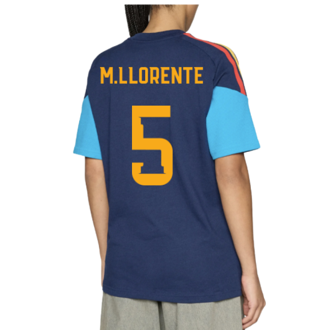 2026-2027 Spain Training Tee (Night Indigo) (M.Llorente 5)-Football Jersey Hub