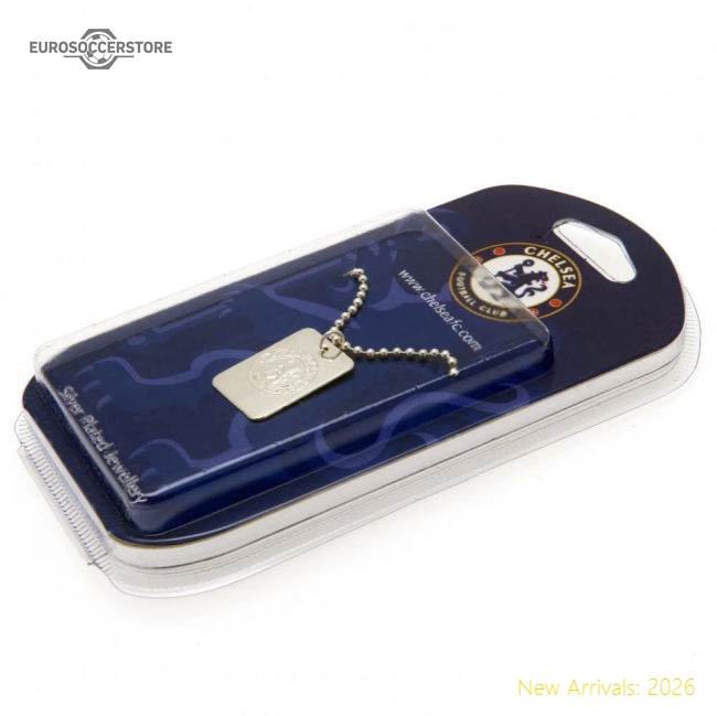 Chelsea FC Silver Plated Dog Tag & Chain-Football Jersey Hub