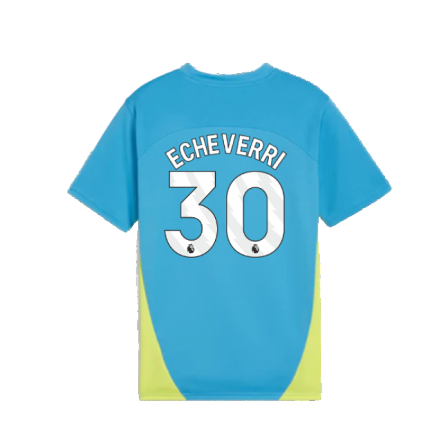 2024-2025 Man City Training Shirt (Magic Blue) - Kids (Echeverri 30)-Football Jersey Hub