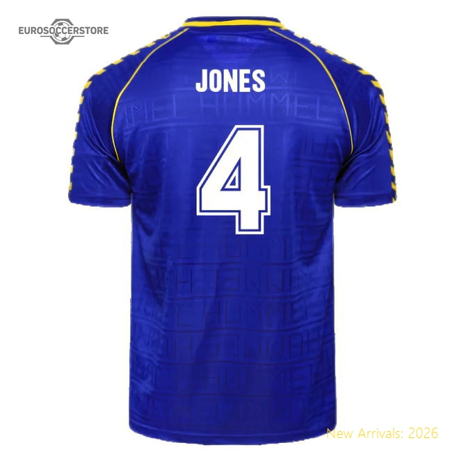 Wimbledon 1988-1989 Home Shirt Jones 4 Training Essential Apparel Blue-Football Jersey Hub