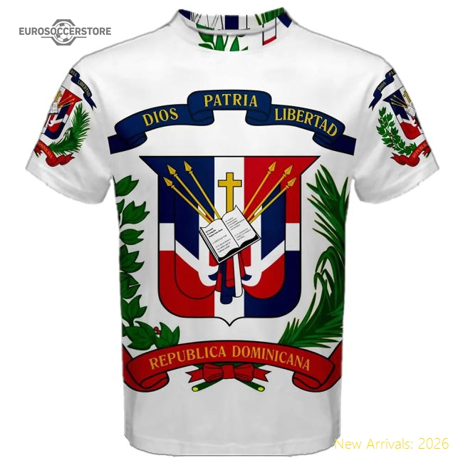 Dominican Republic Coat of Arms Sublimated Sports Jersey-Football Jersey Hub