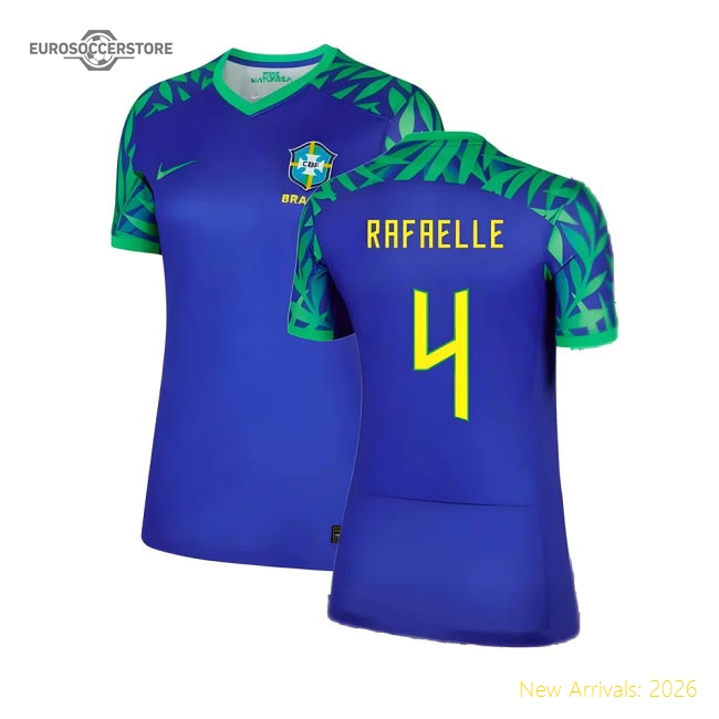 2023-2024 Brazil WWC Away Shirt (Ladies) (Rafaelle 4)-Football Jersey Hub