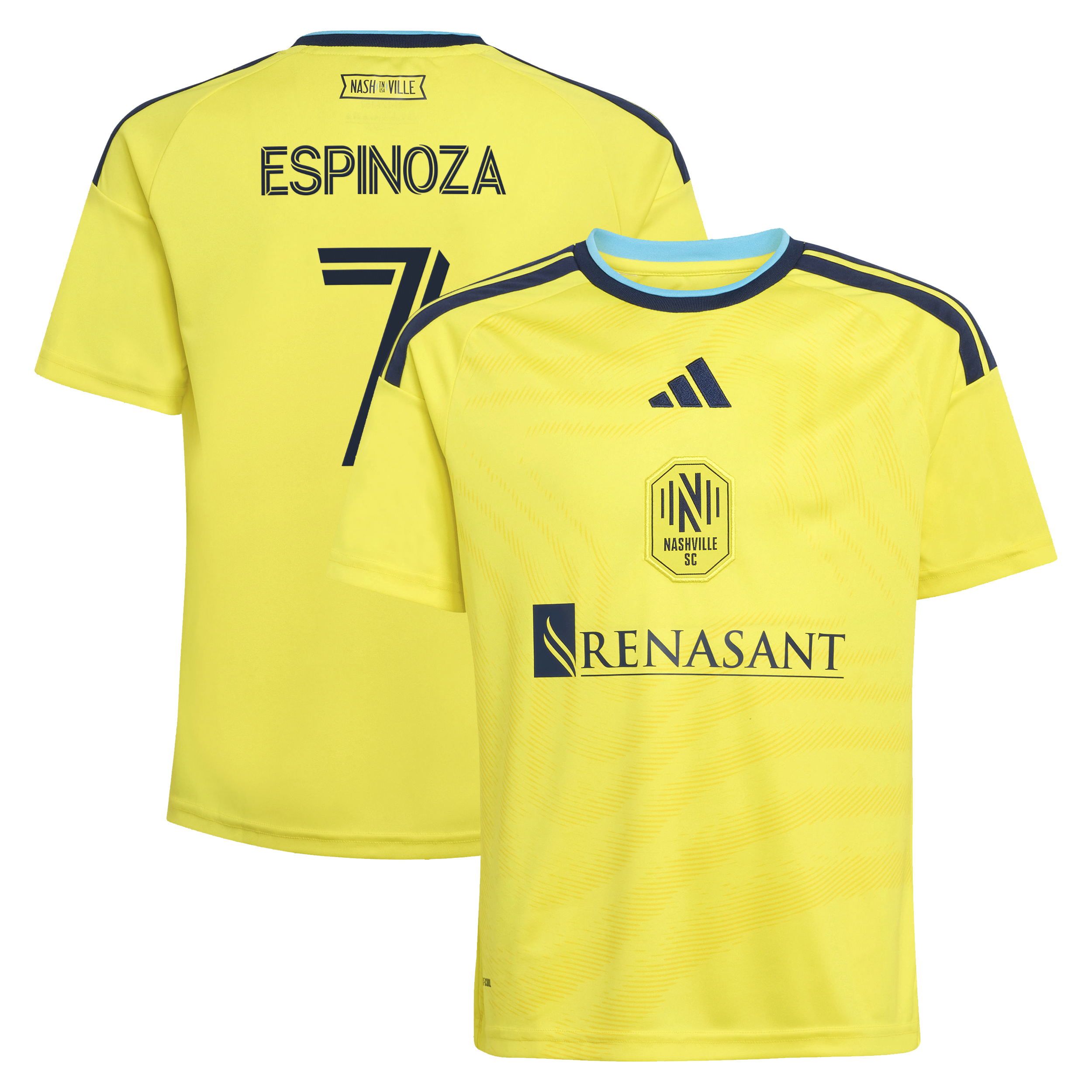 Cristian Espinoza Nashville SC 2026 The Reverb Kit Replica Jersey - Yellow | Football Jersey Hub