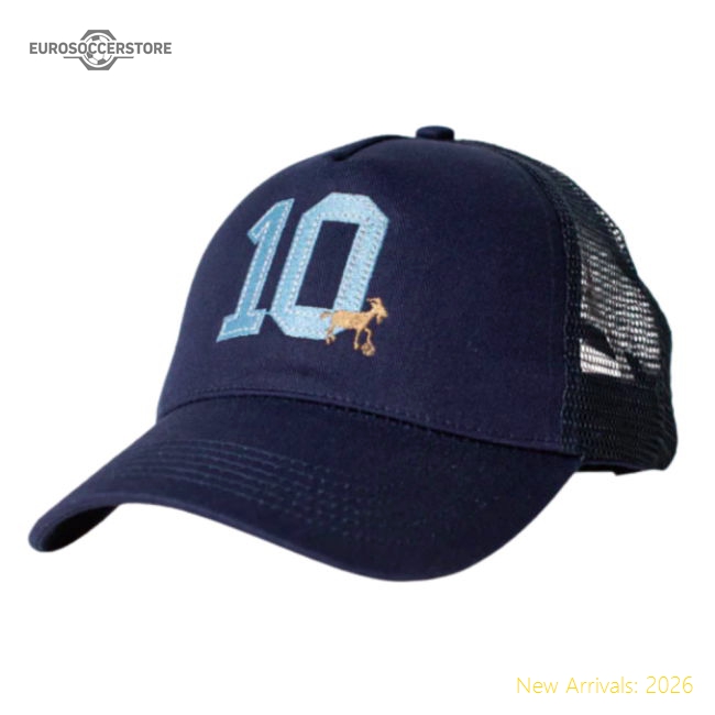 Argentina Messi GOAT 10 Trucker Blue-Football Jersey Hub
