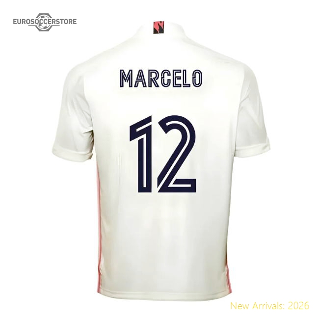 2020-2021 Real Madrid Adidas Home Football Shirt (MARCELO 12)-Football Jersey Hub