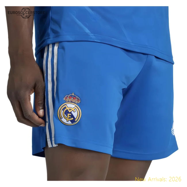 2025-2026 Real Madrid Third Shorts (Blue)-Football Jersey Hub