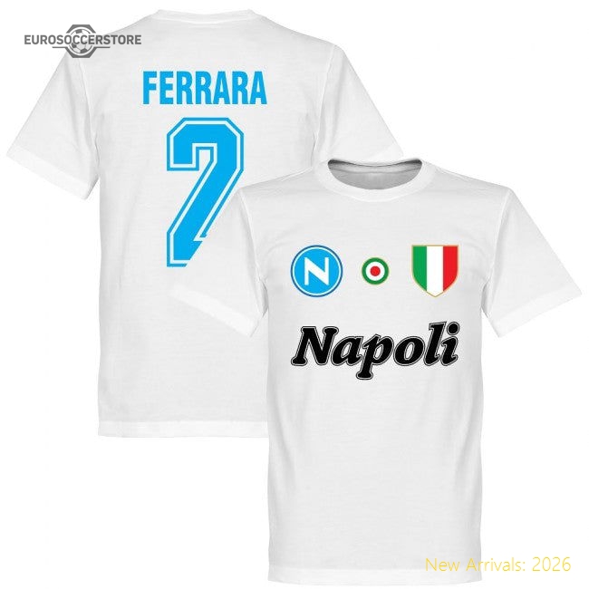 Napoli Ferrara 2 Team T-Shirt - White-Football Jersey Hub