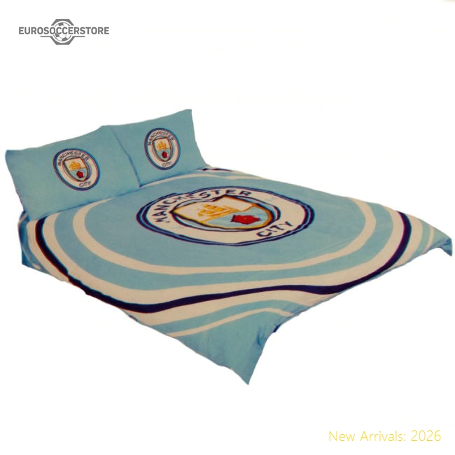 Manchester City FC Pulse Double Duvet Set-Football Jersey Hub