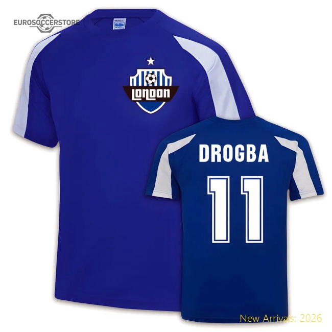 Chelsea Sports Training Jersey (Didier Drogba 11)-Football Jersey Hub