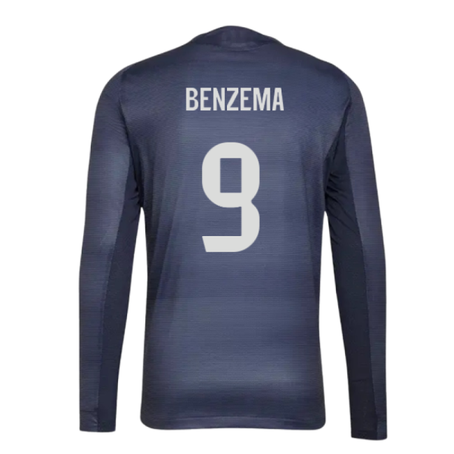 2025-2026 Real Madrid Long Sleeve Away Shirt (Benzema 9)-Football Jersey Hub