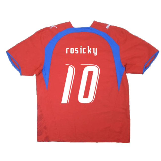 Czech Republic 2006-08 Home Shirt ((Very Good) L) (Rosicky 10)-Football Jersey Hub