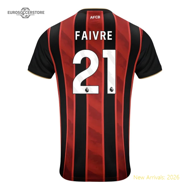 2025-2026 Bournemouth Home Shirt (Faivre 21)-Football Jersey Hub