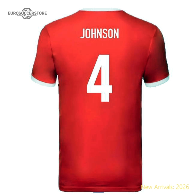 British and Irish Lions Ringer T-Shirt (Red) (Johnson 4)-Football Jersey Hub