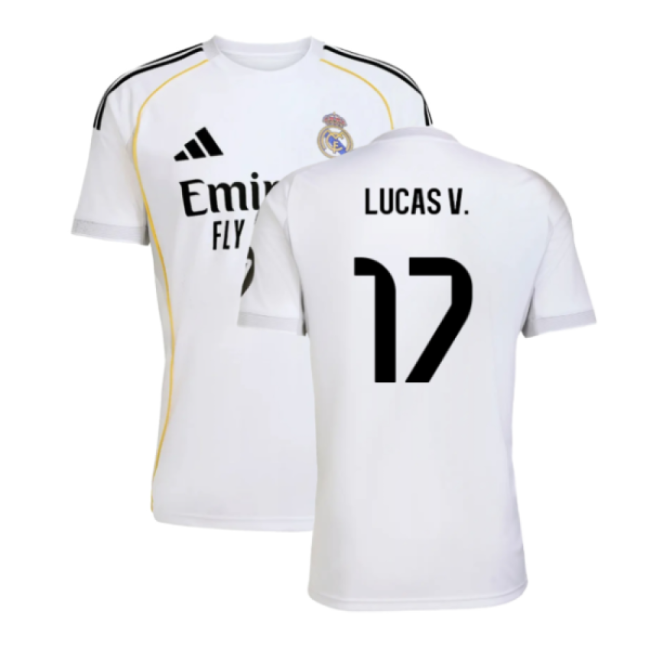 2025-2026 Real Madrid Home Shirt (Lucas V. 17)-Football Jersey Hub