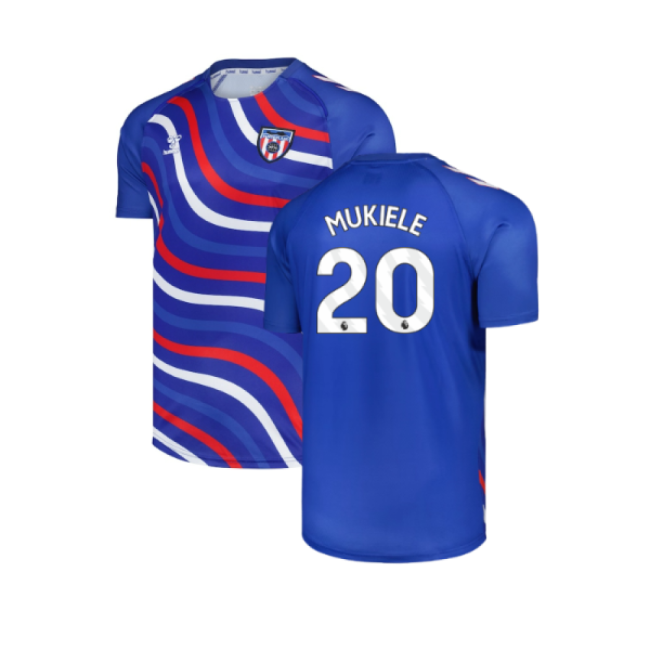 2025-2026 Sunderland Away Pre-Match Jersey (Blue) - Kids (Mukiele 20)-Football Jersey Hub