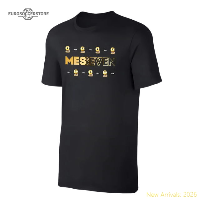Lionel Messi MESSEVEN t-shirt, black-Football Jersey Hub