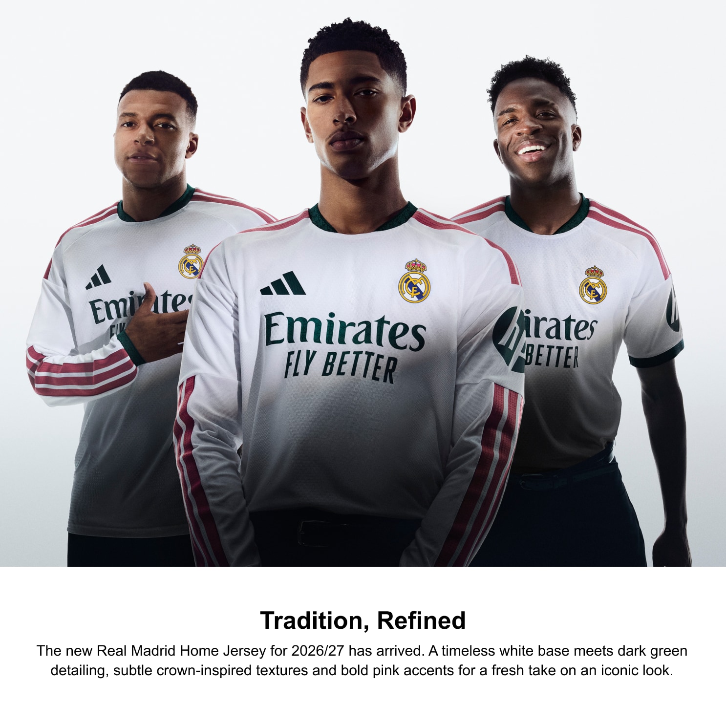 Real Madrid 2026/27 Home On-Field Authentic Patch Long Sleeve Jersey - White