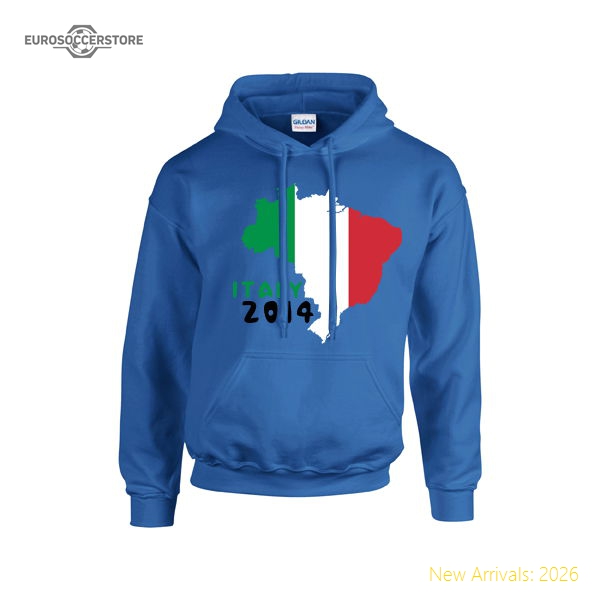 Italy 2014 Country Flag Hoody (blue)-Football Jersey Hub