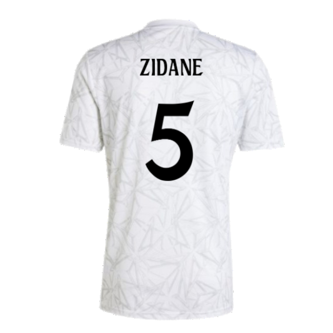 2024-2025 Real Madrid Pre-Match Shirt (White) (Zidane 5)-Football Jersey Hub