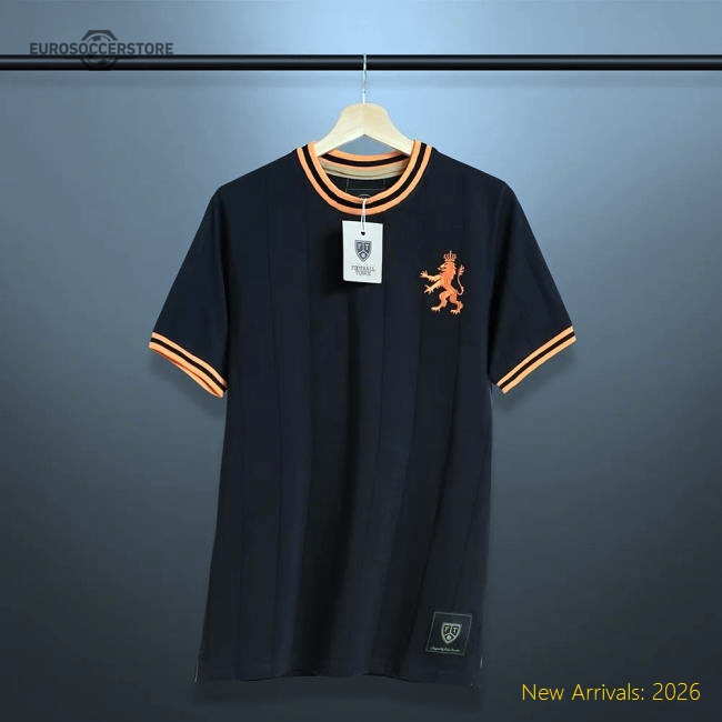 Vintage Holland De Leeuw Black Soccer Jersey-Football Jersey Hub