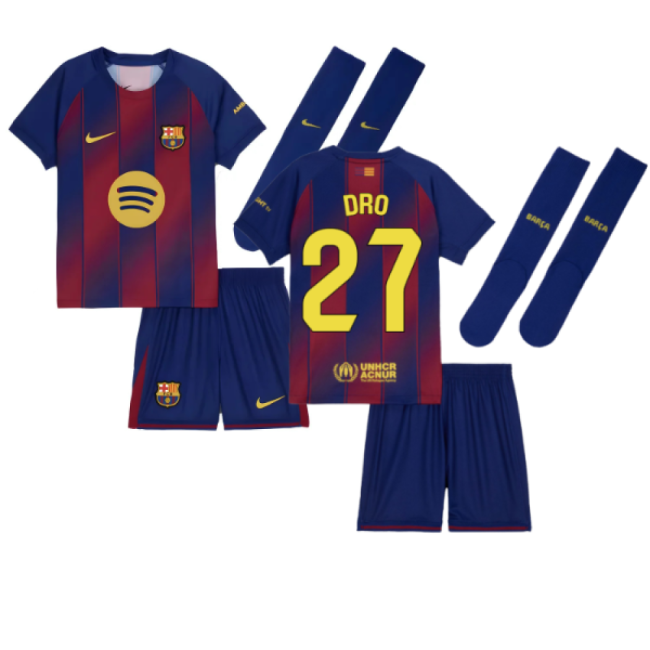 2025-2026 Barcelona Home Mini Kit (Dro 27)-Football Jersey Hub