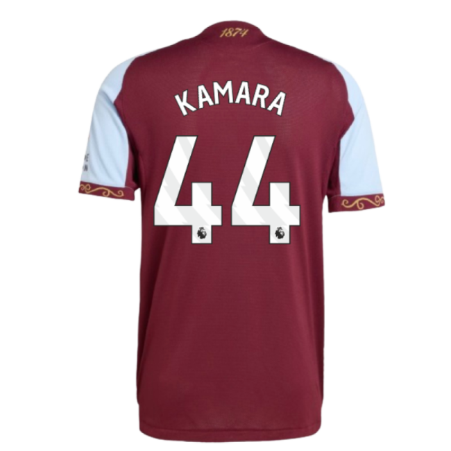 2025-2026 Aston Villa Authentic Home Shirt (Kamara 44)-Football Jersey Hub