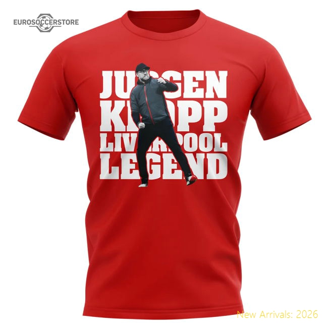 Jurgen Klopp Liverpool Legend T-Shirt (Red)-Football Jersey Hub