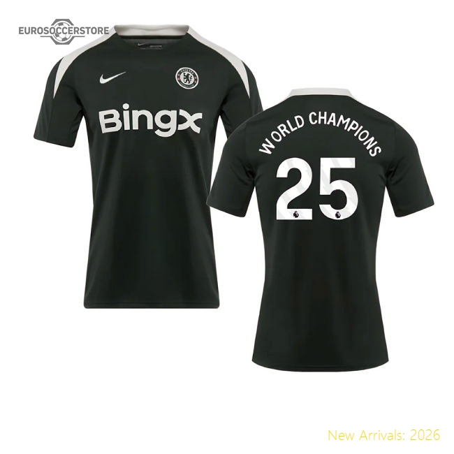2025-2026 Chelsea Dri-Fit Strike Training Shirt (Green) (World Champions 25)-Football Jersey Hub
