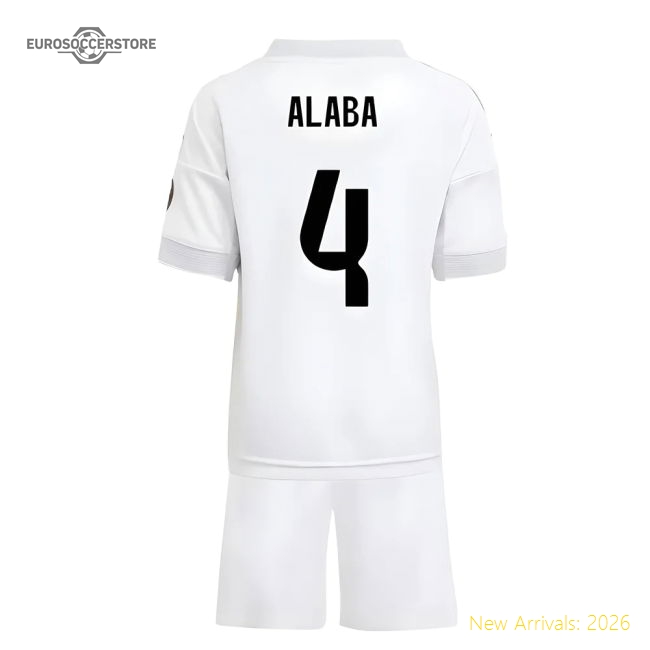 2025-2026 Real Madrid Home Mini Kit (Alaba 4)-Football Jersey Hub