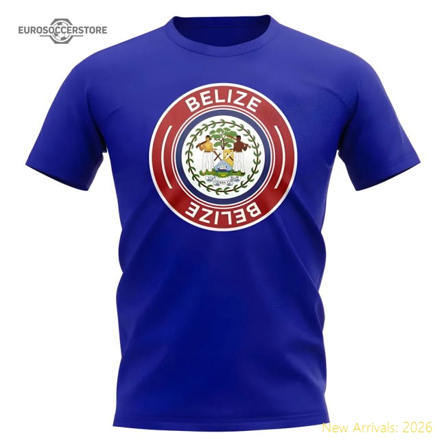 Belize Football Badge T-Shirt (Royal)-Football Jersey Hub