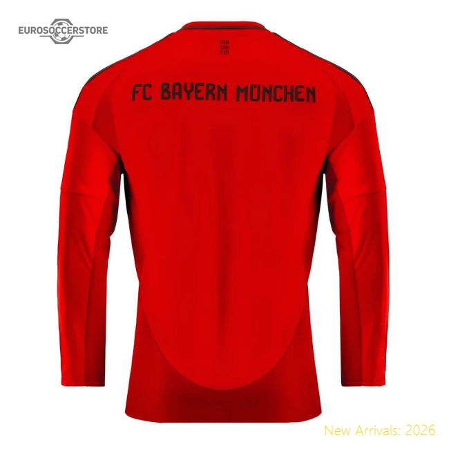 2024-2025 Bayern Munich Long Sleeve Home Shirt (Muller 25)-Football Jersey Hub