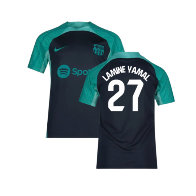2023-2024 Barcelona Training Shirt (Thunder) - Kids (Lamine Yamal 27)-Football Jersey Hub