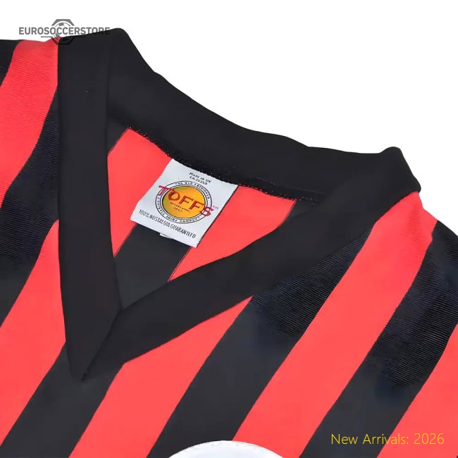 AC Milan 1967-1968 Retro Football Shirt-Football Jersey Hub