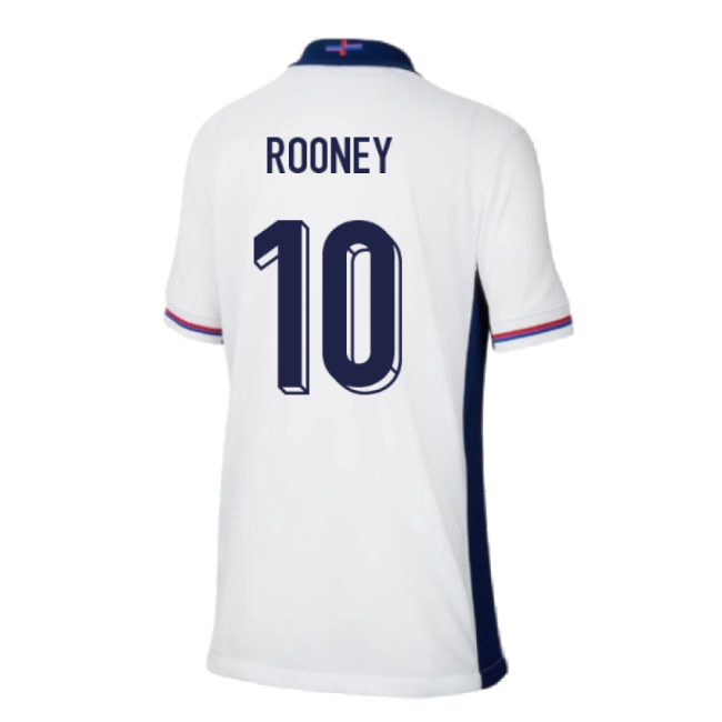 2024-2025 England Home Shirt (Kids) (Rooney 10)-Football Jersey Hub