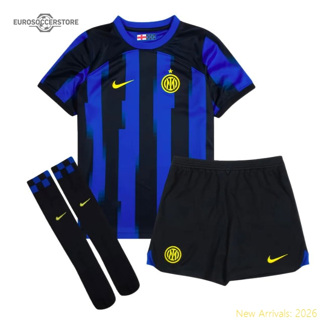 2023-2024 Inter Milan Home Mini Kit (Dzeko 9)-Football Jersey Hub