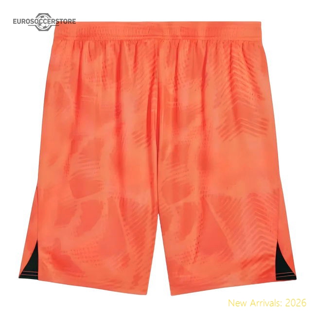 2024-2025 Man City Home Goalkeeper Shorts (Neon Sun)-Football Jersey Hub