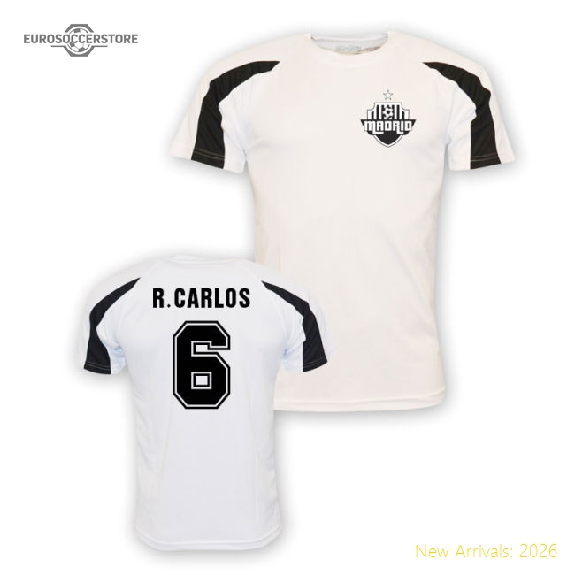 Roberto Carlos Real Madrid Sports Training Jersey (white)-Football Jersey Hub