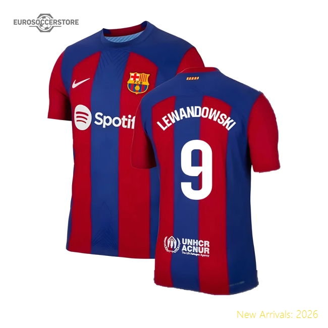 2023-2024 Barcelona Authentic Home Shirt (Lewandowski 9)-Football Jersey Hub