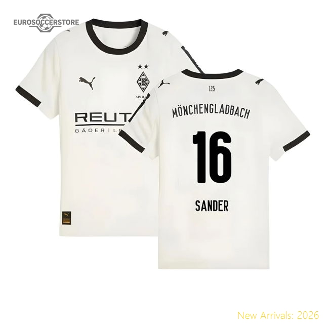 2025-2026 Borussia MGB Home Shirt (Kids) (Sander 16)-Football Jersey Hub