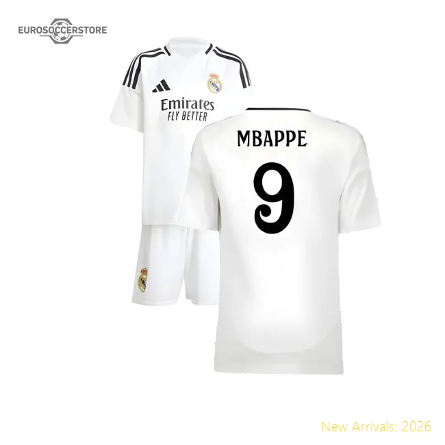 2024-2025 Real Madrid Home Mini Kit (Mbappe 9)-Football Jersey Hub