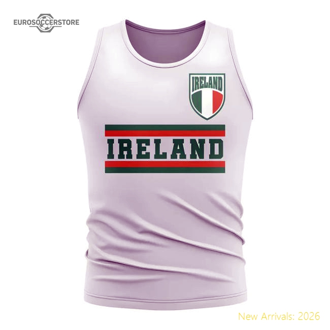 Ireland Core Football Country Sleeveless Tee (White)-Football Jersey Hub