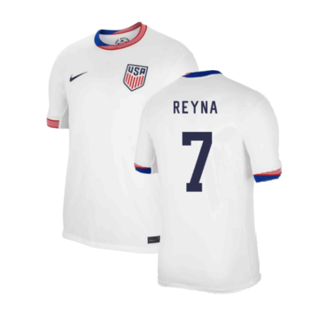 2024-2025 United States USA Home Shirt (REYNA 7)-Football Jersey Hub