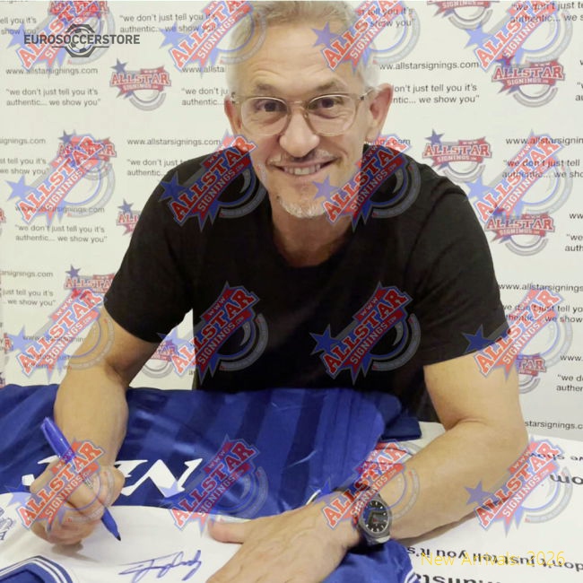 Everton FC 1986 Lineker Signed Shirt-Football Jersey Hub