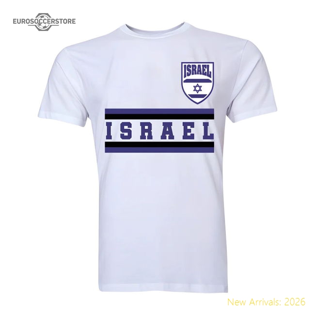 Israel Core Football Country T-Shirt (White)-Football Jersey Hub
