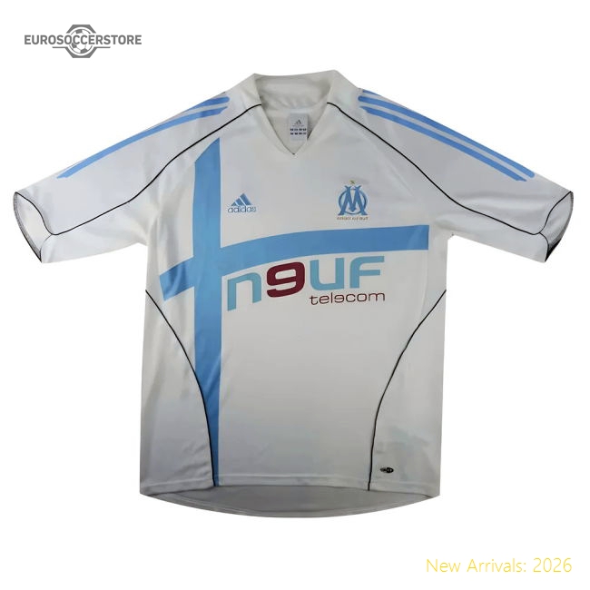 Marseille 2004-05 Home Shirt ((Excellent) L)-Football Jersey Hub